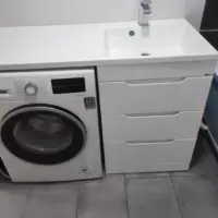 Установка стиральной машины под мойку